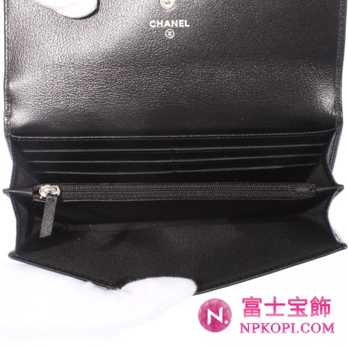 シャネル ジャケット 長財布 ブラック A50136
